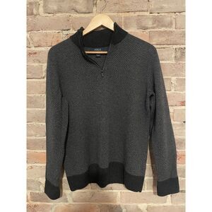 EUC Ralph Lauren Polo Gray Herringbone 100% wool Boys XL Holiday Xmas Sweater